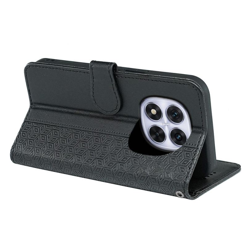 Läderskal Fodral Xiaomi Redmi Note 14 Pro 4g Kuberkant Och Rem