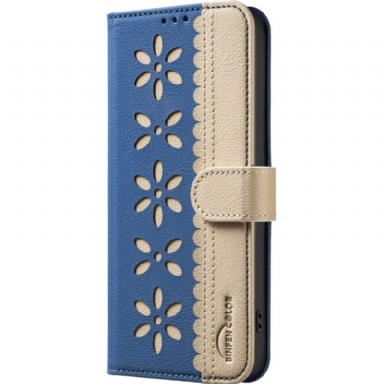 Läderskal Fodral Xiaomi Redmi Note 14 Pro 4g Tvåfärgad Binfen Color