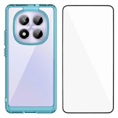 Skal Xiaomi Redmi Note 14 Pro 4g Telefonfodral Hybrid Med Skärmskydd I Härdat Glas