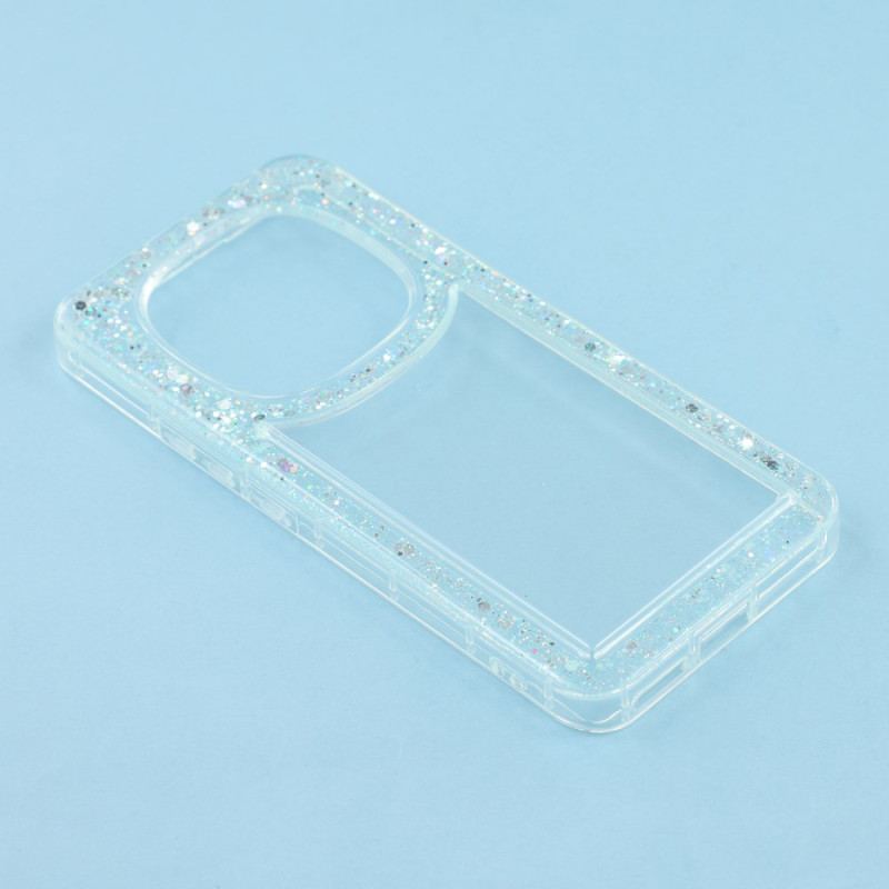 Skal Xiaomi Redmi Note 14 Pro 4g Telefonfodral Transparent Med Glitterkanter