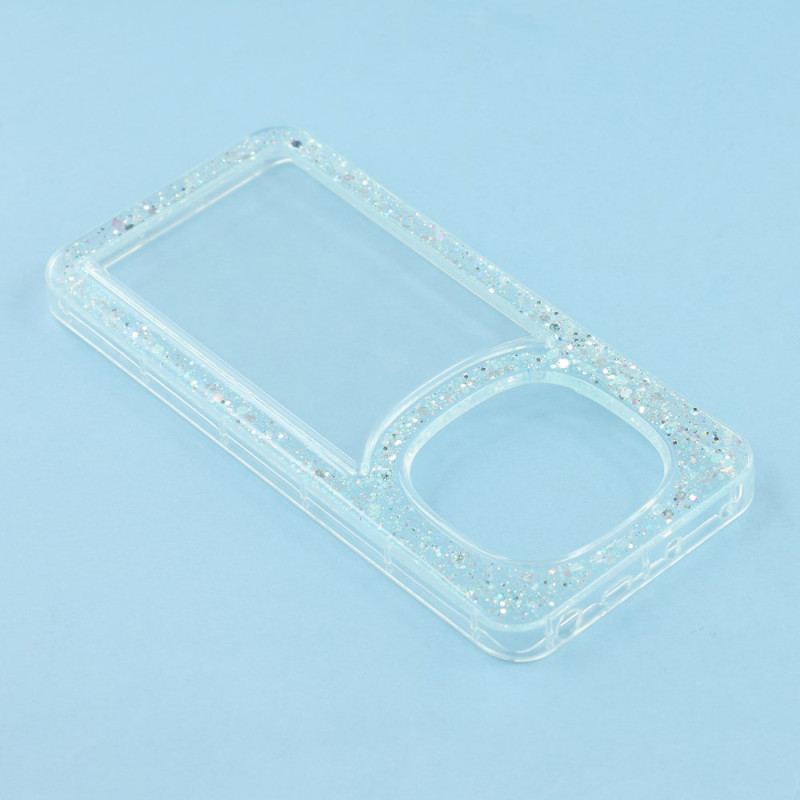 Skal Xiaomi Redmi Note 14 Pro 4g Telefonfodral Transparent Med Glitterkanter