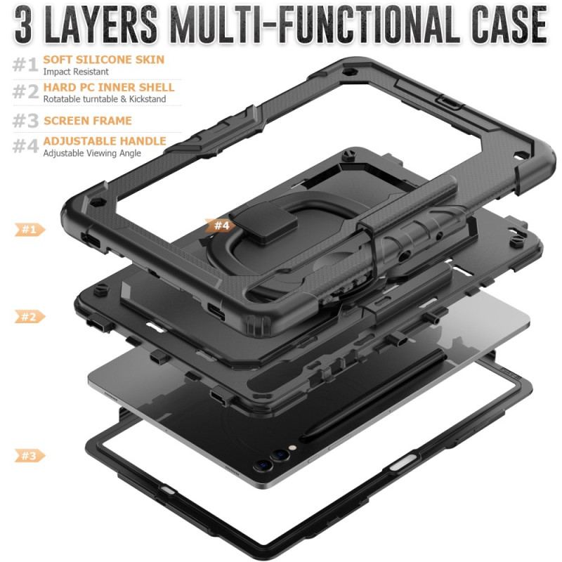 Skal Samsung Galaxy Tab S10 Ultra Premiumskydd Med Axelrem