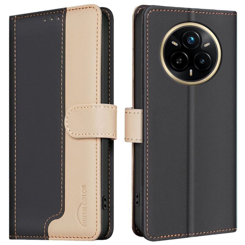 Läderfodral Realme 14 Pro 5g Telefonfodral Tvåfärgad