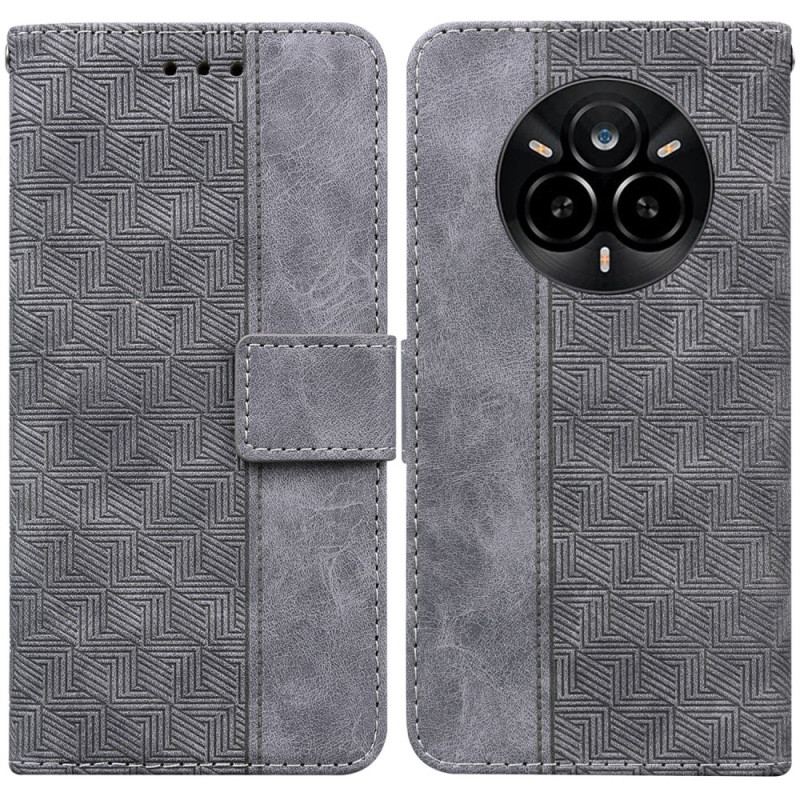 Läderfodral Realme 14 Pro 5g Telefonfodral Vävt Mönster