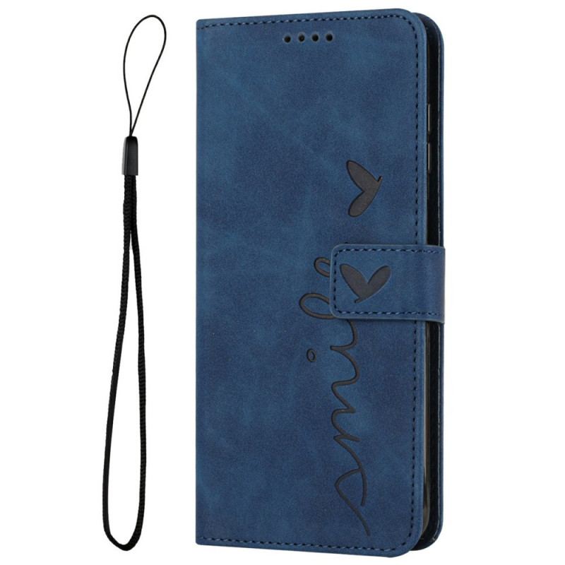 Läderskal Fodral Realme 14 Pro 5g Leende Med Rem