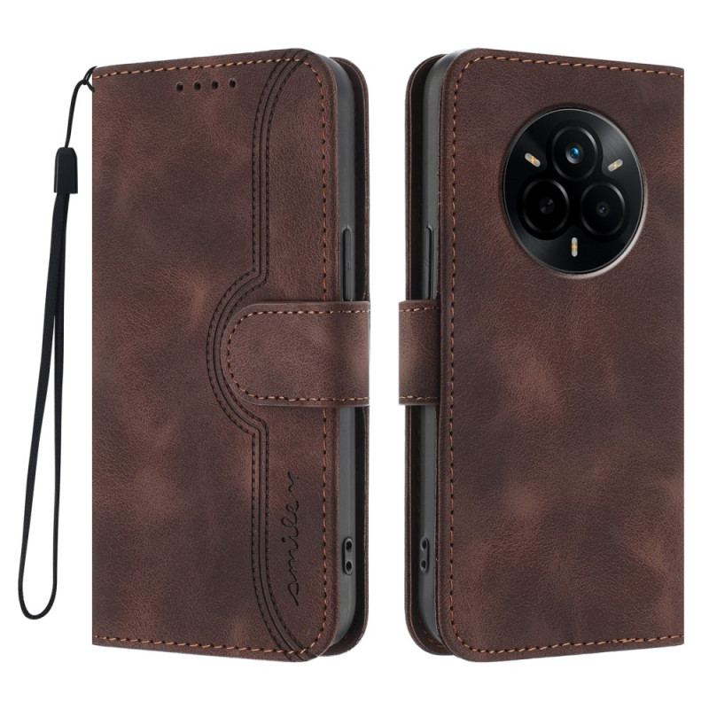 Läderskal Fodral Realme 14 Pro 5g Leendehjärta