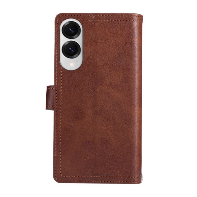 Fodral För Samsung Galaxy S25 5g Edge Magnetisk Plånbok Och Snodd