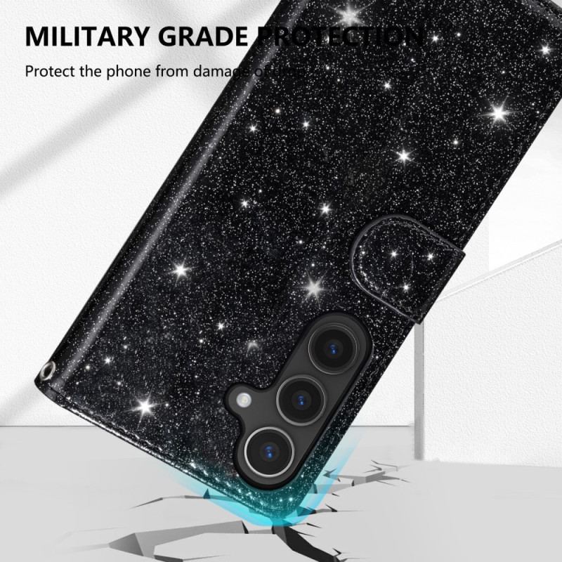 Fodral Samsung Galaxy S25 5g Edge Paljettplånbok