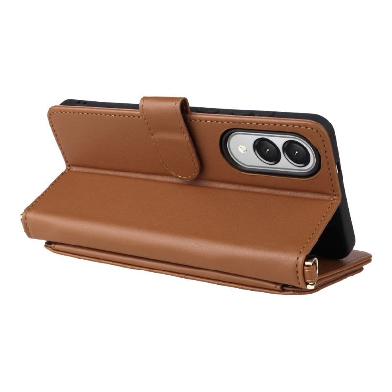 Fodral Samsung Galaxy S25 5g Edge Quiltad Med Rem Och Axelrem