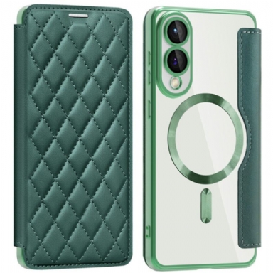 Folio-fodral För Samsung Galaxy S25 5g Edge Quiltad Magsafe-kompatibel