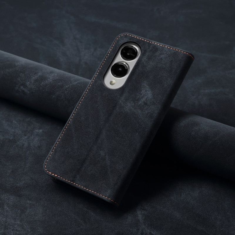 Folio-fodral Samsung Galaxy S25 5g Edge Denimtyg