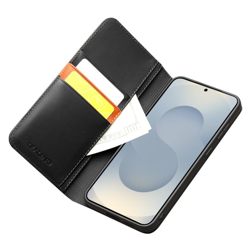 Folio-fodral Samsung Galaxy S25 5g Edge Telefonfodral Prestige Qialino-plånbok