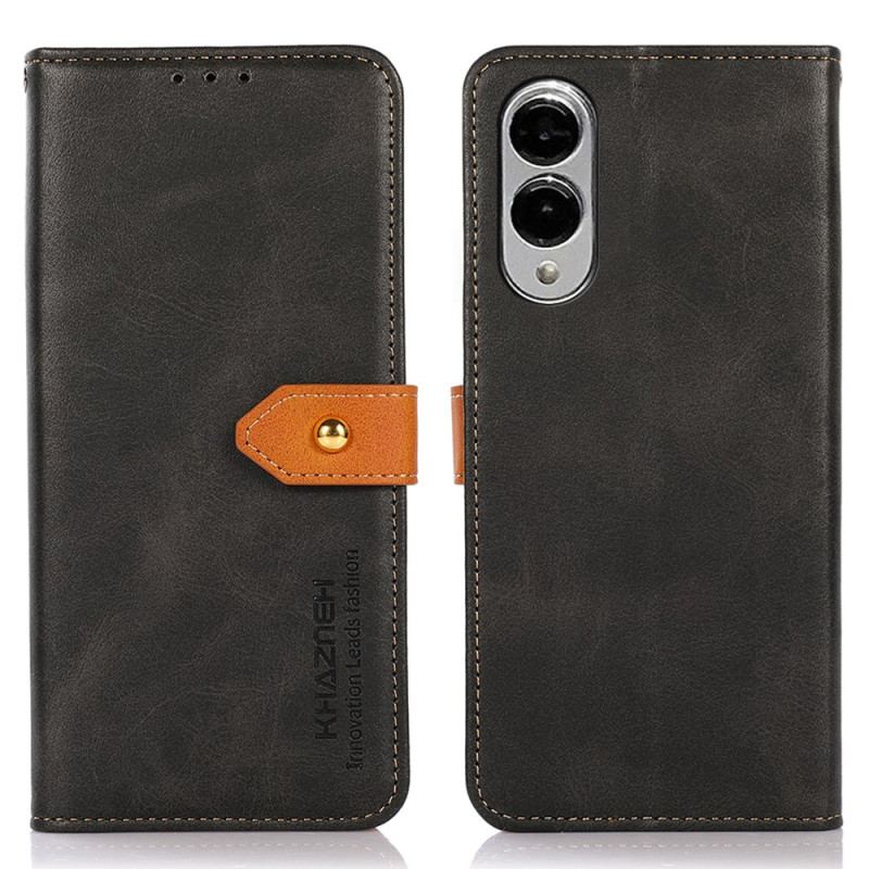 Läderfodral Samsung Galaxy S25 5g Edge Telefonfodral Khazneh Guldspänne