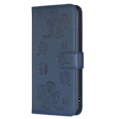 Läderfodral Samsung Galaxy S25 5g Edge Telefonfodral Klövermönster