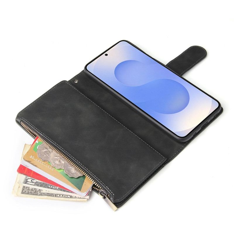 Läderfodral Samsung Galaxy S25 5g Edge Telefonfodral Plånbok Med Mocka