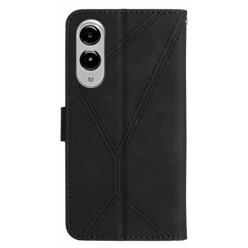 Läderfodral Samsung Galaxy S25 5g Edge Telefonfodral Ränder Och Ränder