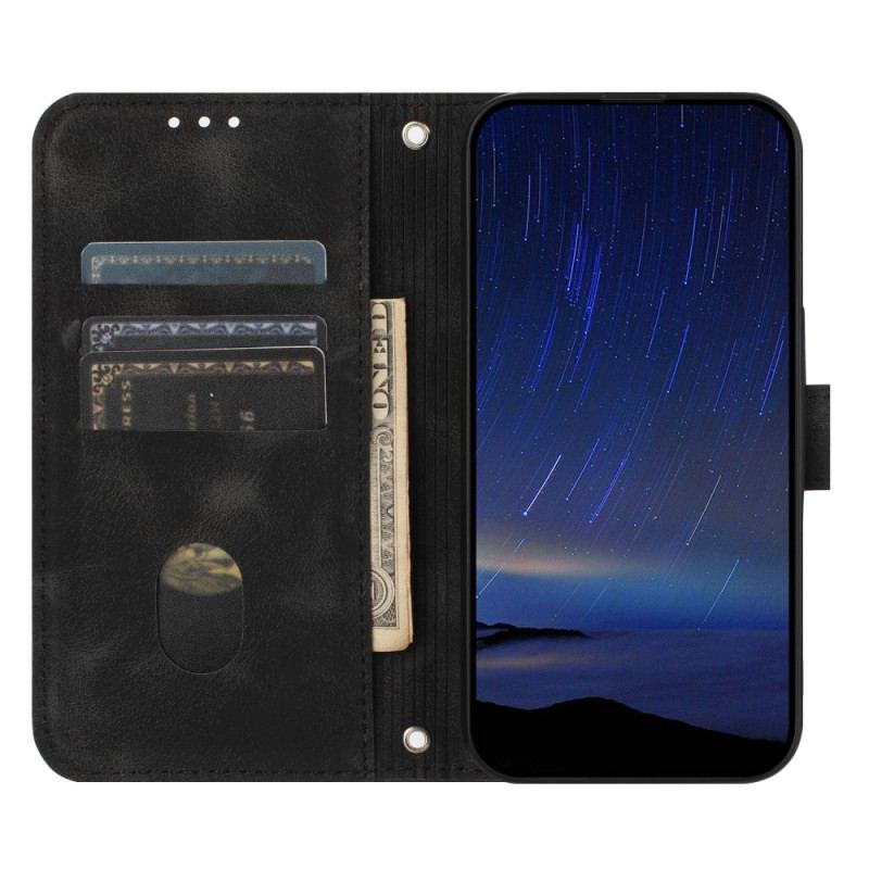 Läderfodral Samsung Galaxy S25 5g Edge Telefonfodral Tryckt Linjerem