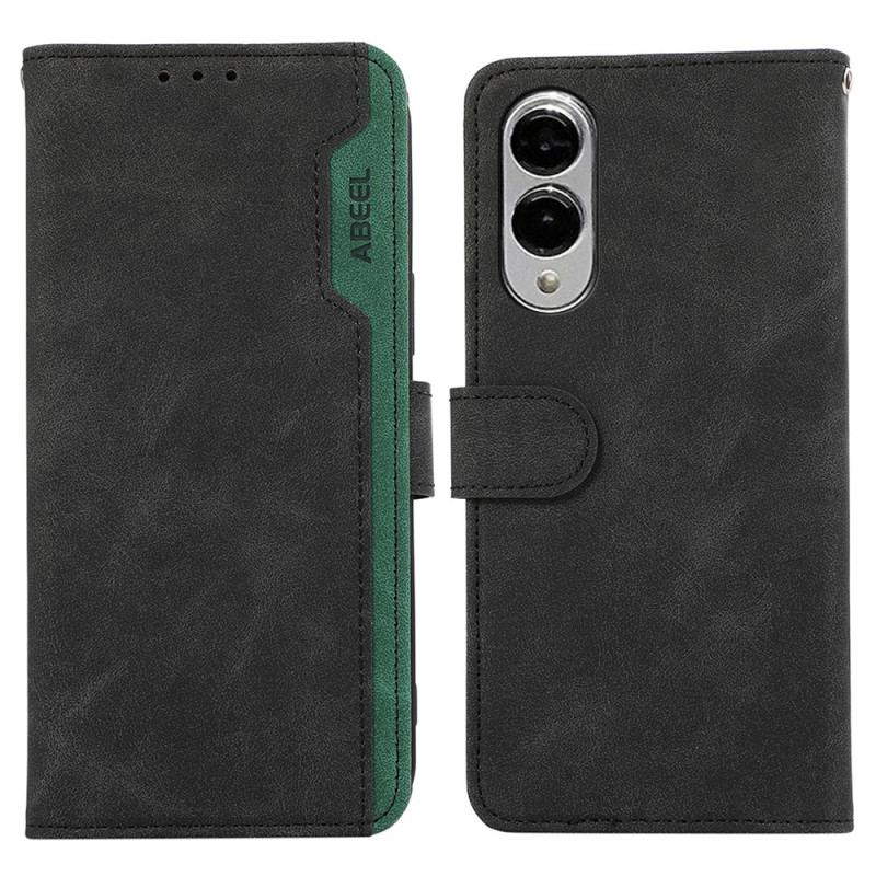 Läderfodral Samsung Galaxy S25 5g Edge Telefonfodral Tvåfärgad Abeel