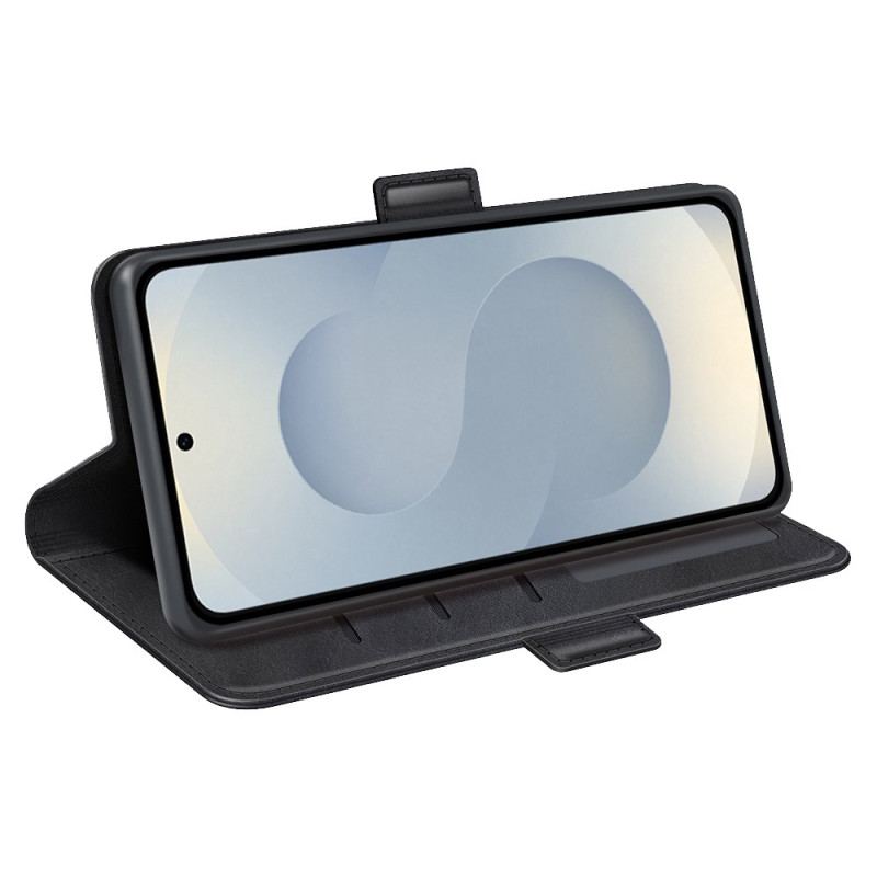 Läderskal Fodral Samsung Galaxy S25 5g Edge Dubbelt Magnetspänne