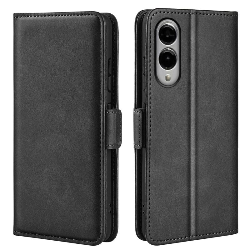 Läderskal Fodral Samsung Galaxy S25 5g Edge Dubbelt Magnetspänne