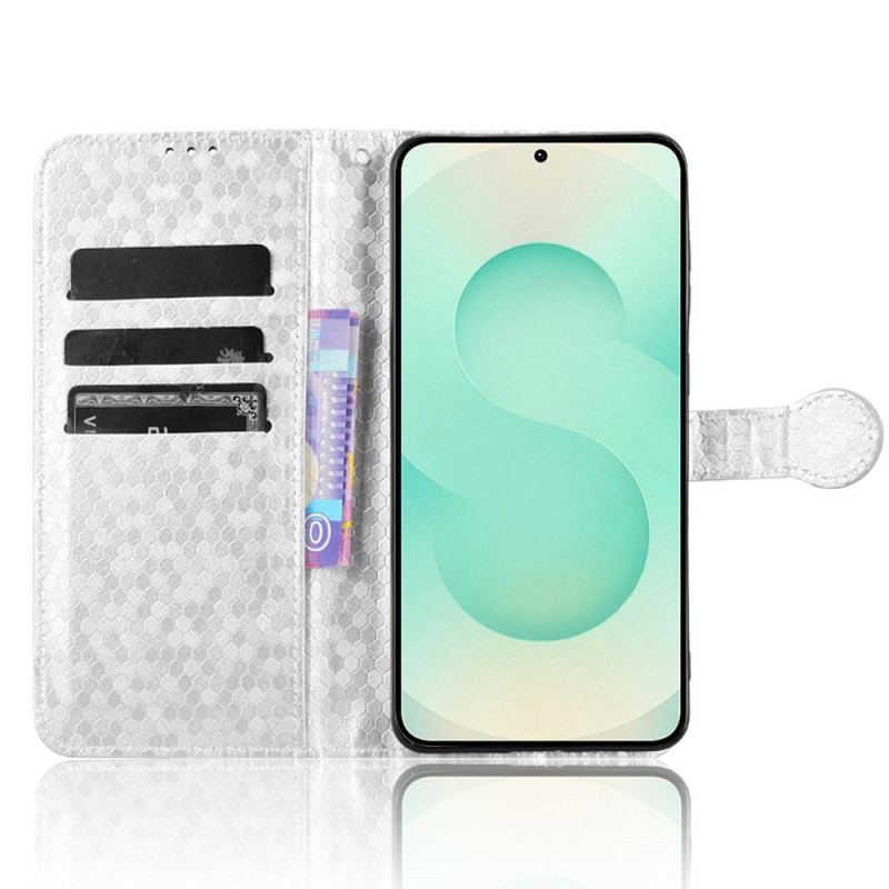 Läderskal Fodral Samsung Galaxy S25 5g Edge Glitterprickar