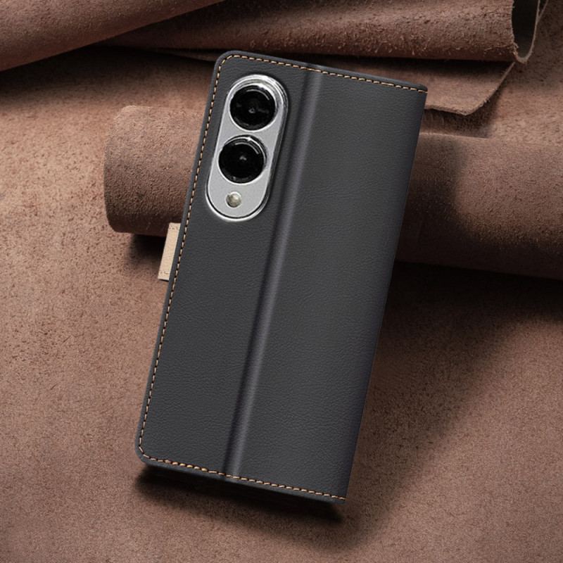 Läderskal Fodral Samsung Galaxy S25 5g Edge Tvåfärgad Binfen-färg