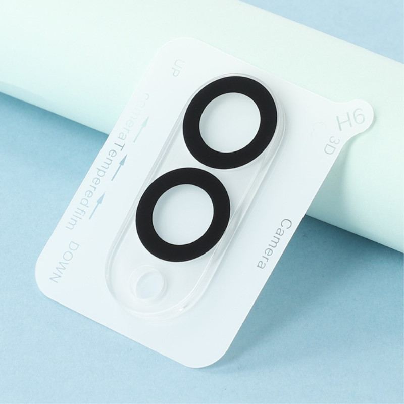 Linsskydd I Härdat Glas För Samsung Galaxy S25 Edge (svart Rund Design)