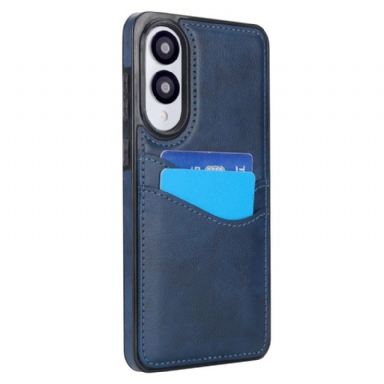 Skal För Samsung Galaxy S25 5g Edge Lädereffekt Med Korthållare