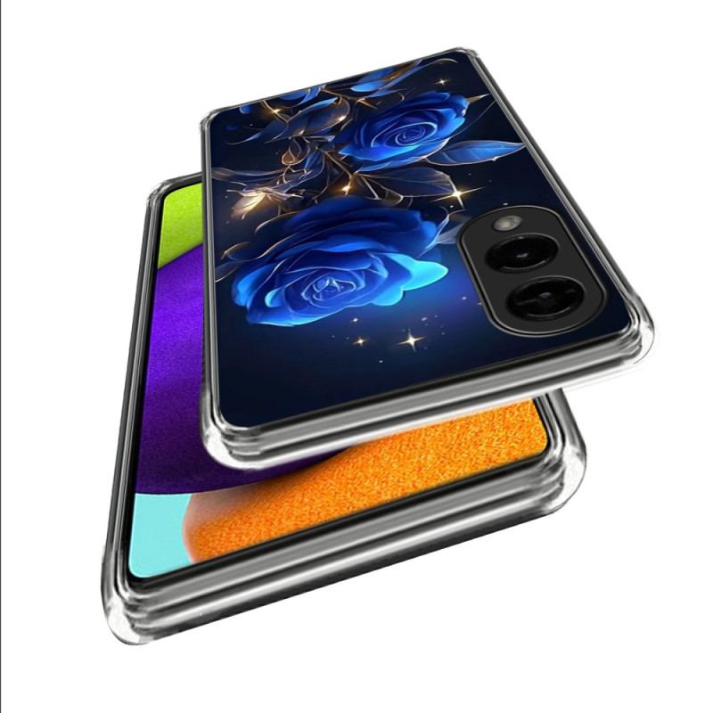 Skal Samsung Galaxy S25 5g Edge Telefonfodral Blå Rosor