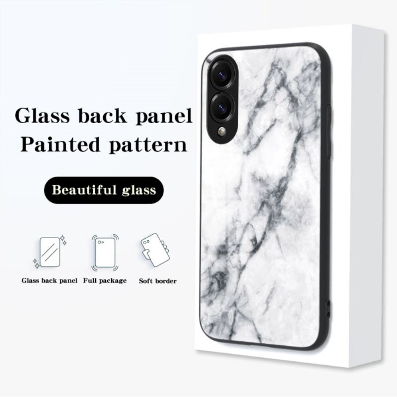 Skal Samsung Galaxy S25 5g Edge Telefonfodral Härdat Marmorglas