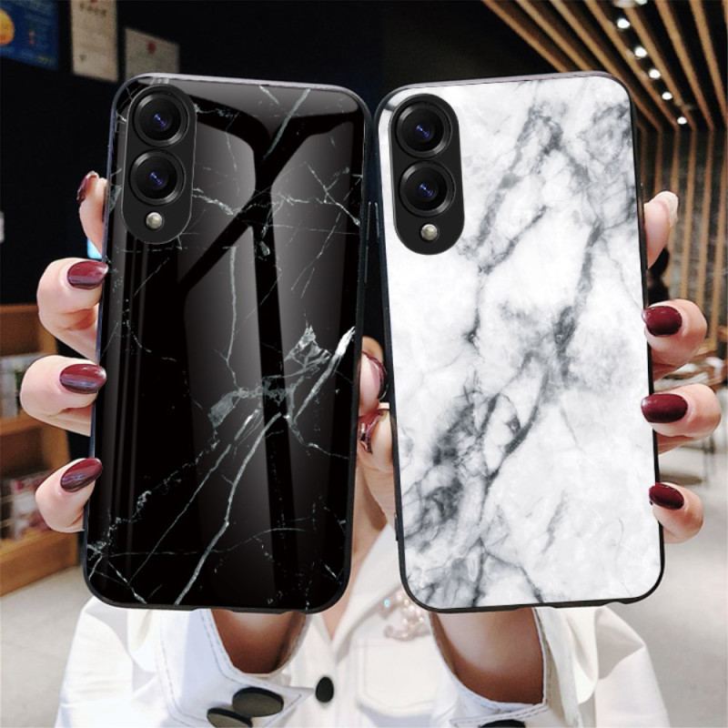 Skal Samsung Galaxy S25 5g Edge Telefonfodral Härdat Marmorglas