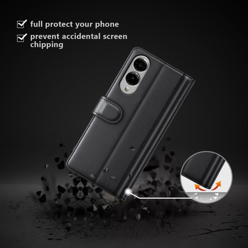 Skyddsfodral Samsung Galaxy S25 5g Edge Äkta Läder