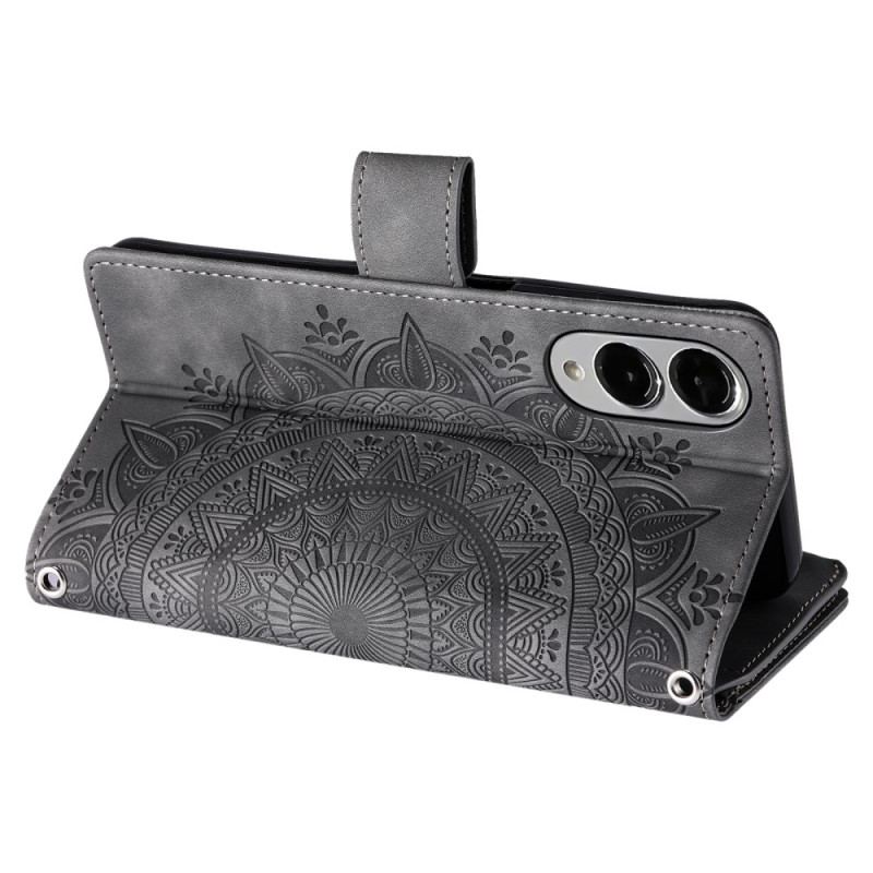 Skyddsfodral Samsung Galaxy S25 5g Edge Plånbok Med Mandala-effekt Och Mocka