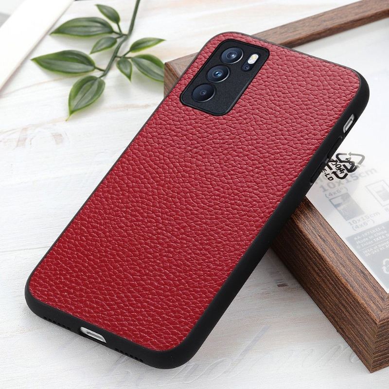 Skal För Oppo Reno 6 Pro 5G Hemming Kornläder