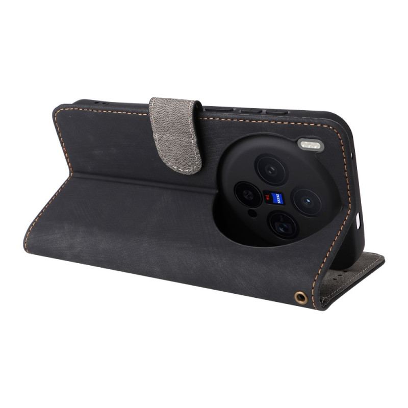 Fodral Vivo X300 Mockaeffekt Med Strap-on