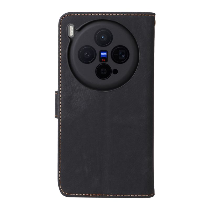 Fodral Vivo X300 Mockaeffekt Med Strap-on