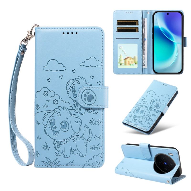 Fodral Vivo X300 Rfid-skydd Med Hundgravyr