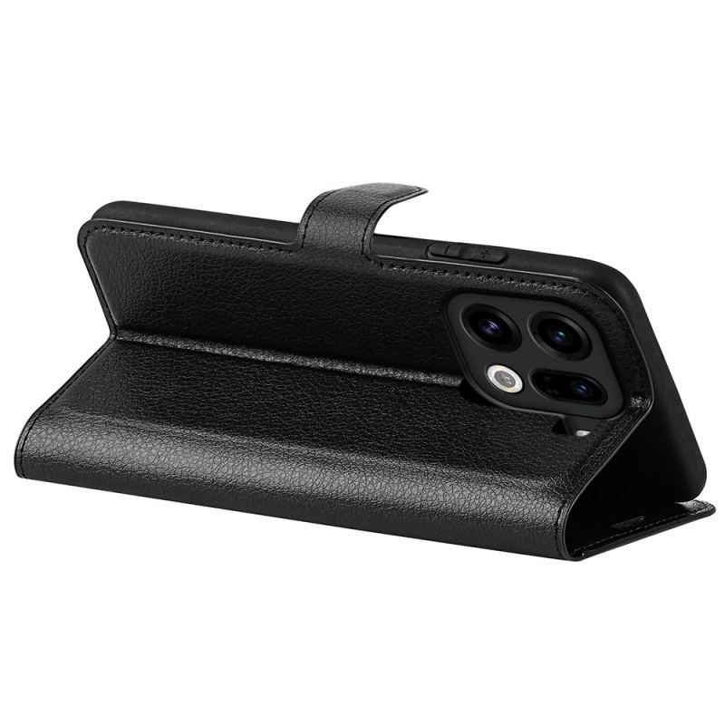 Fodral För Oppo Find X9 Pro 5g Litchikonstläder