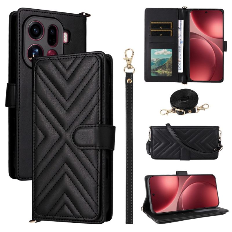 Fodral Oppo Find X9 Pro 5g Vadderad Med Remmar