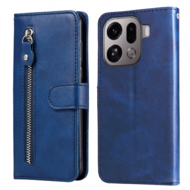 Läderfodral Oppo Find X9 Pro 5g Telefonfodral Ficka Med Dragkedja