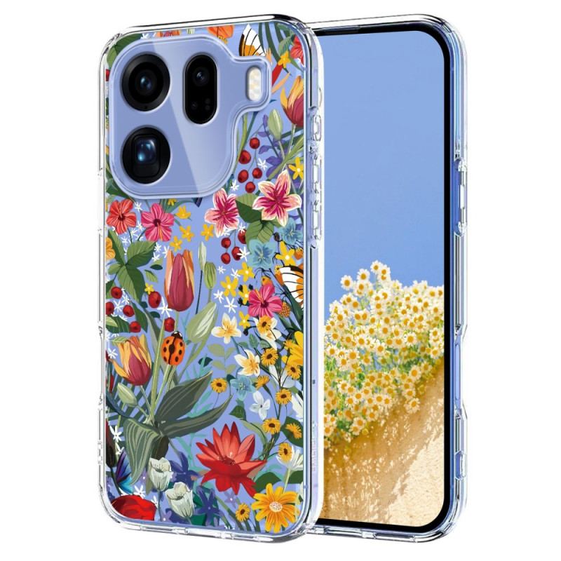 Skal För Oppo Find X9 Pro 5g Fjärilar Och Blommor