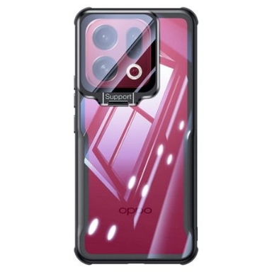 Skal Oppo Find X9 Pro 5g Genomskinligt Med Stativ Och Kameraskydd