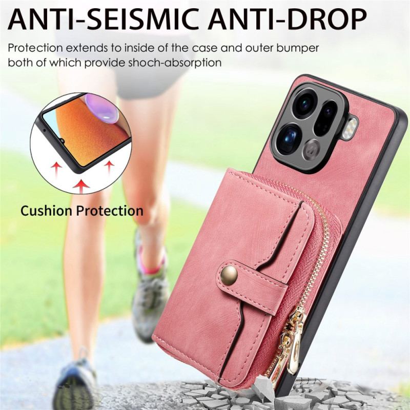 Skal Oppo Find X9 Pro 5g Korthållare Med Dragkedja Och Axelrem