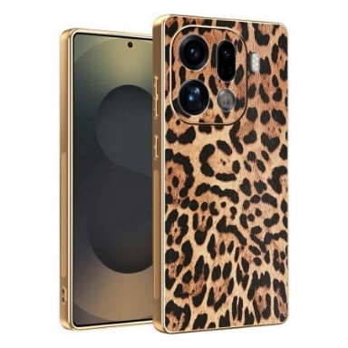 Skal Oppo Find X9 Pro 5g Leopardmönster Med Guldfinish