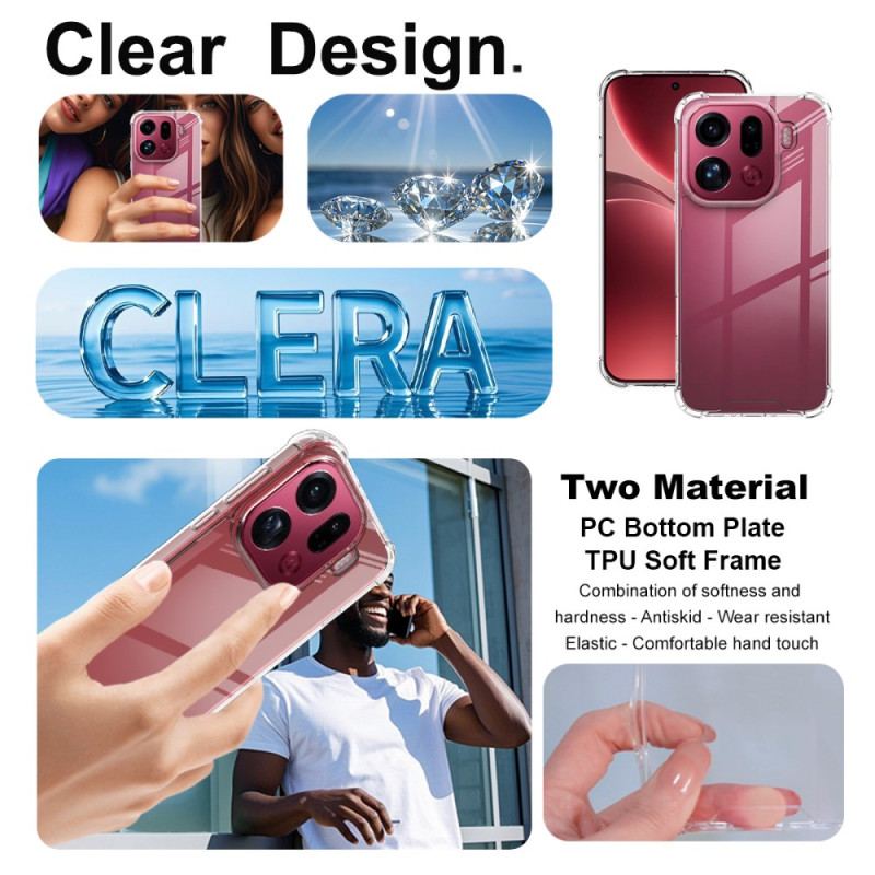 Skal Oppo Find X9 Pro 5g Telefonfodral Genomskinligt Imak