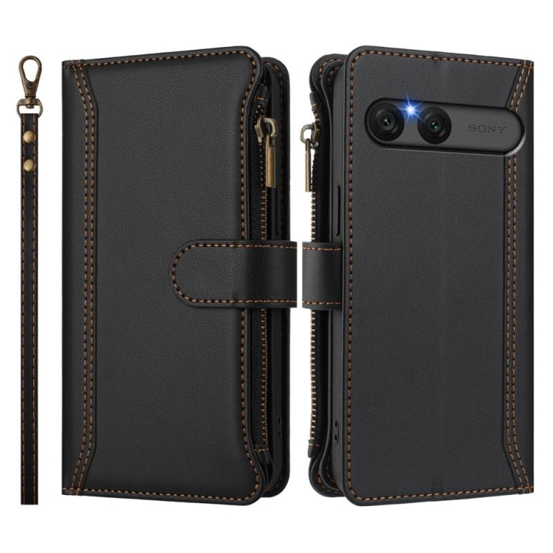 Fodral För Sony Xperia 10 Vii 9 Kortplatser Plånbok