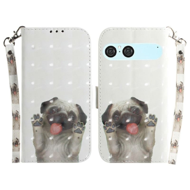 Fodral Sony Xperia 10 Vii Mopsmönsterband