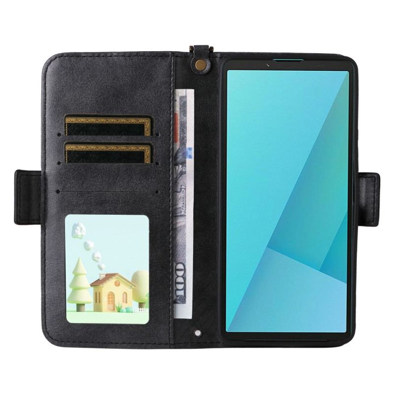 Fodral Sony Xperia 10 Vii Plånbok Med Axelrem