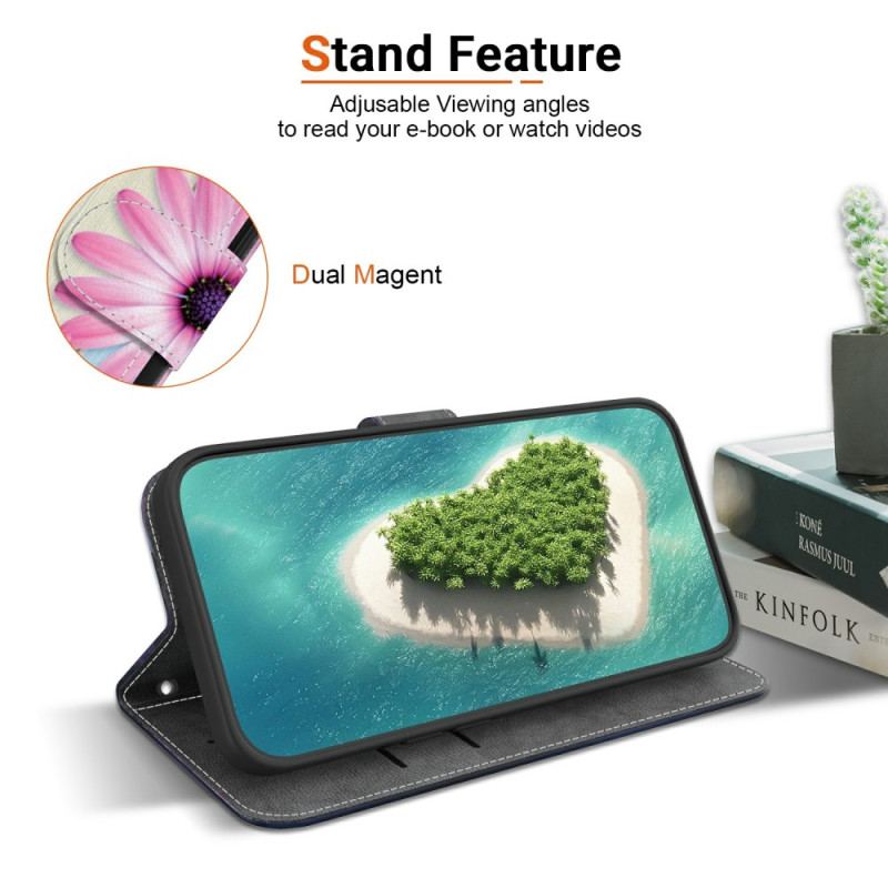 Läderfodral Sony Xperia 10 Vii Telefonfodral Färgglada Solrosor