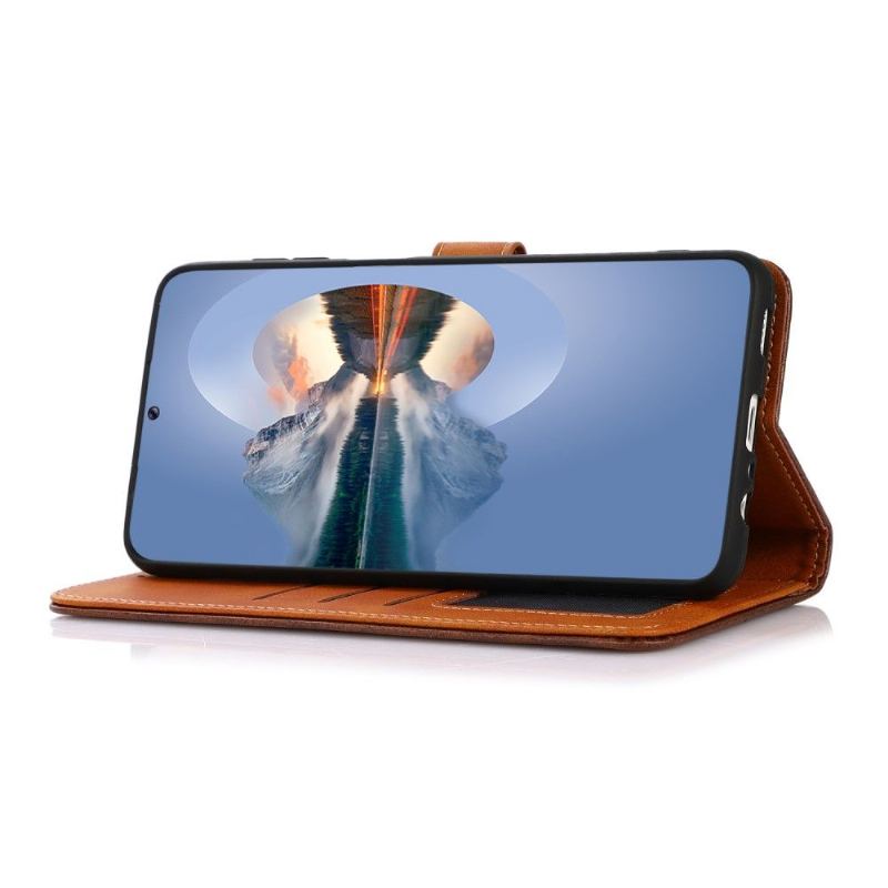 Fodral För Asus Zenfone 8 Bedrijf Khazneh Bicolor Konstläder